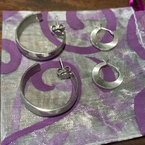 Silver hoop earrings